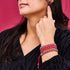 Lune de sang | Argent | Bracelet Verre Double Galaxie